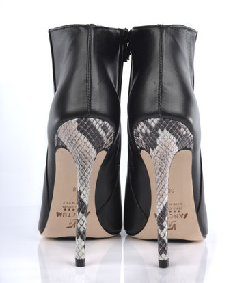 Sanctum Shoes High Italian ankle boots VESTA with python stiletto heels in real leather