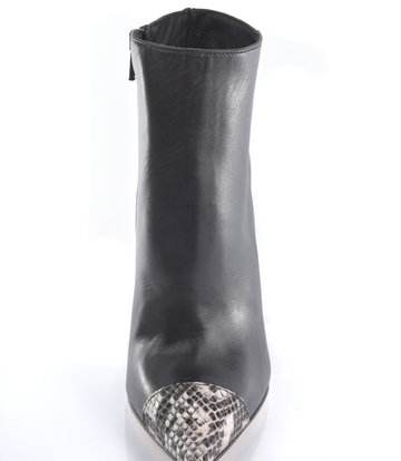 Sanctum High Italian ankle boots VESTA with python stiletto heels in real leather