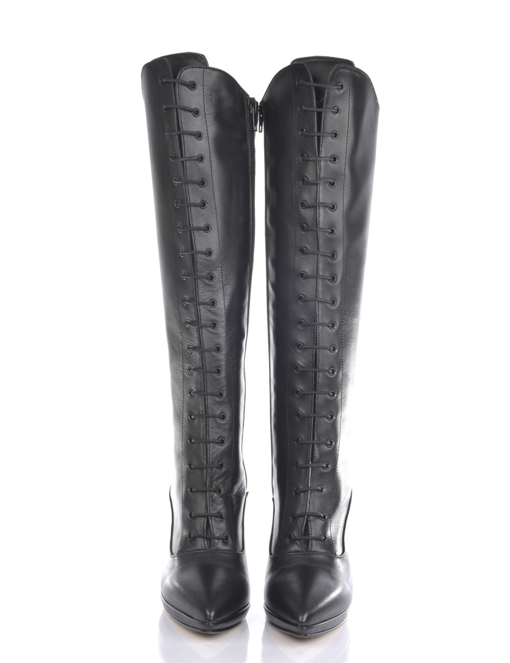 Sanctum Shoes High Italian lace-up knee boots JUNO with stiletto heels in genuine leather