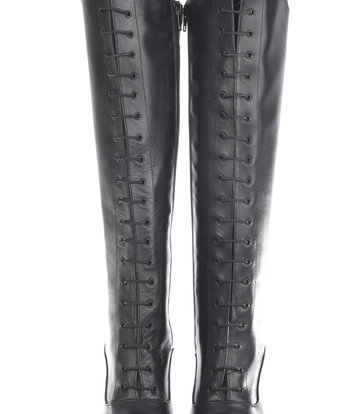 Sanctum Shoes High Italian lace-up knee boots JUNO with stiletto heels in genuine leather