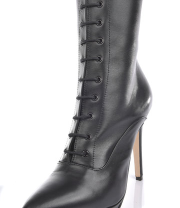 Sanctum Shoes High Italian lace-up knee boots JUNO with stiletto heels in genuine leather