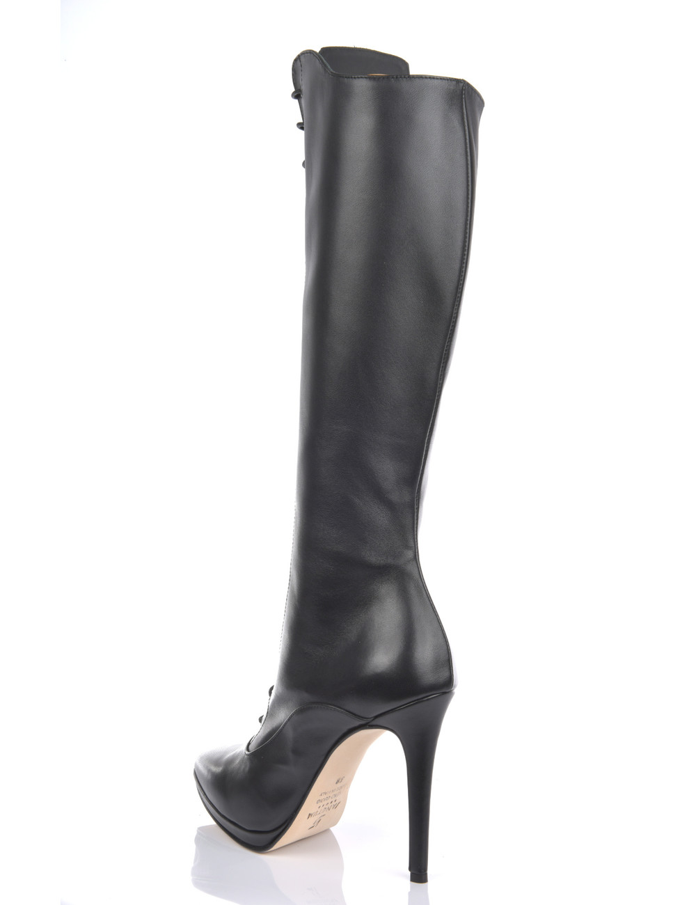 Sanctum Shoes High Italian lace-up knee boots JUNO with stiletto heels in genuine leather