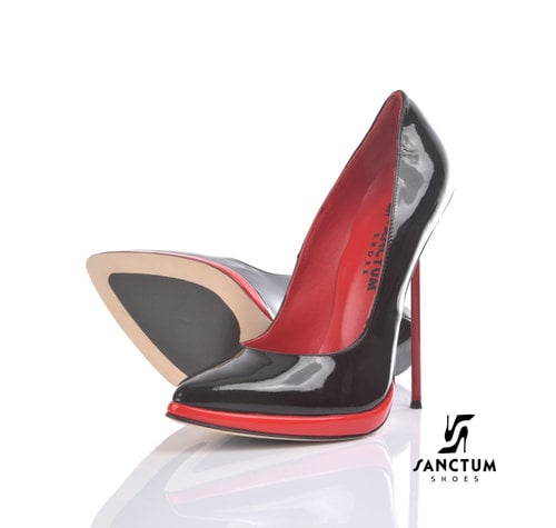 Sanctum PHOEBE - EXTREM SCHWARZ ROT GLÄNZENDE PUMPS