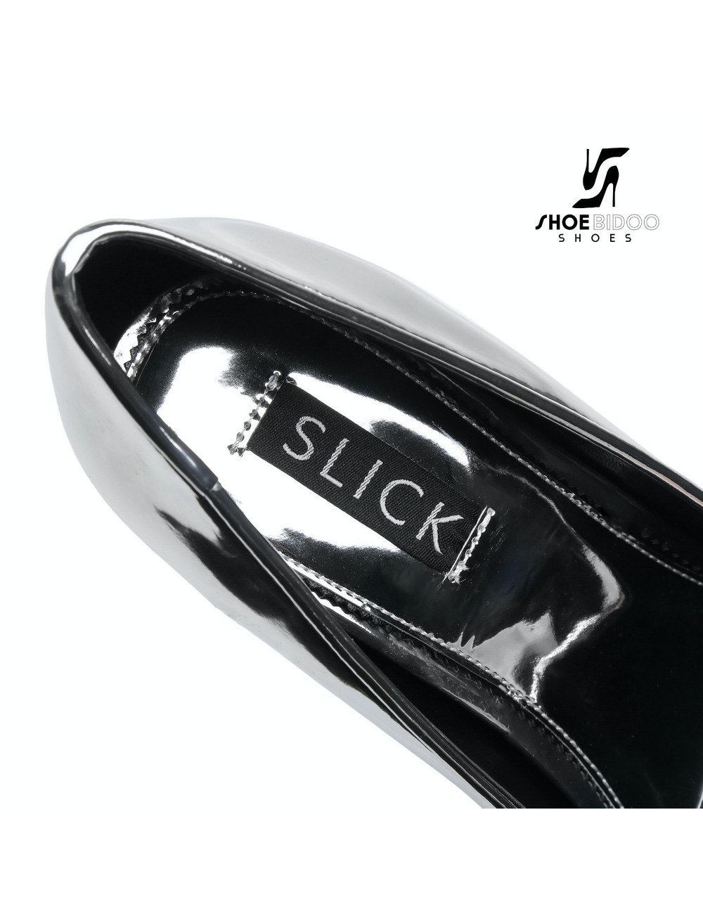 SLICK Zilver lak  ESCALA SLICK Fetish platform pumps