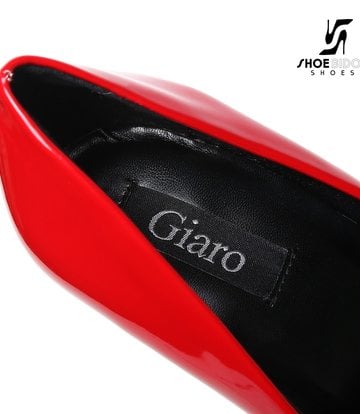 Giaro Red  shiny Giaro "Galana" platform pumps