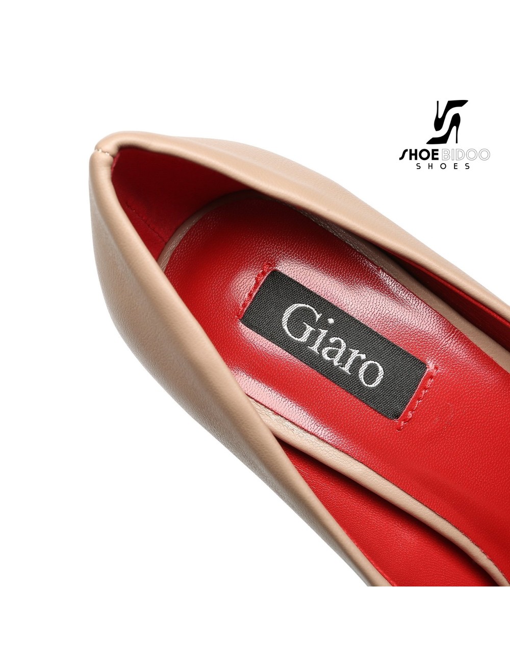 Giaro Giaro Platform pumps SCANT in Taupe met rode voering