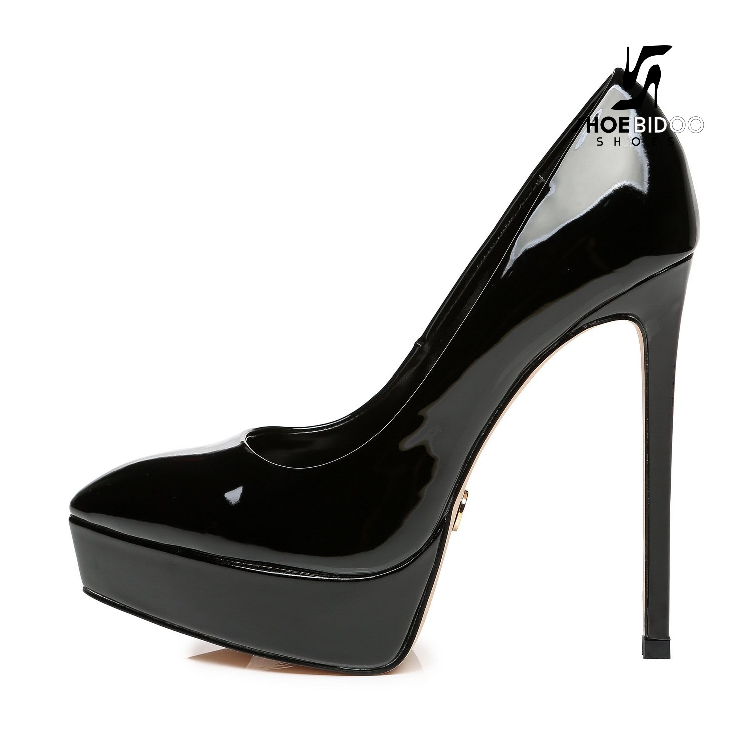 Black patent hot sale leather platform pumps