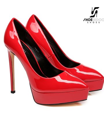 Giaro Giaro Platform pumps SCANT in red patent