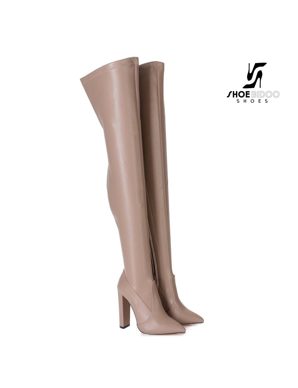 Giaro Giaro fashion thigh boots TRINKET in taupe matte