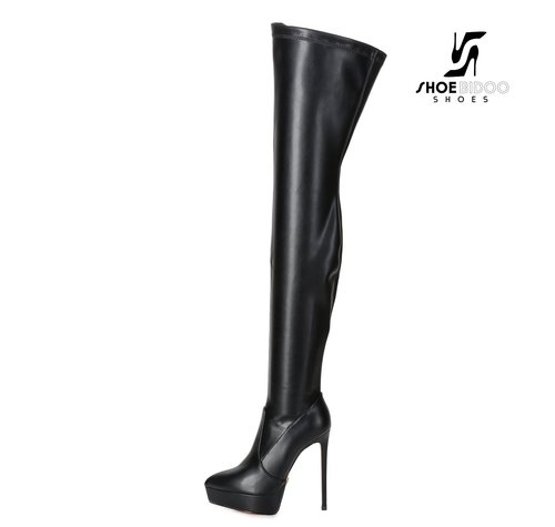 Giaro SPIRE | SCHWARZ | PLATTFORM THIGH BOOT