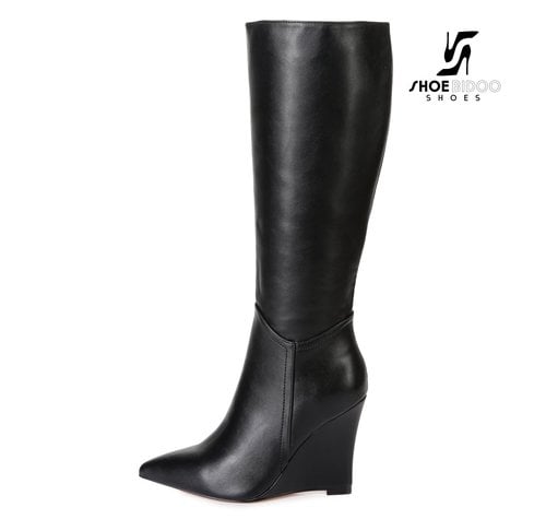 Giaro ELLA | BLACK | WEDGE KNEE BOOTS