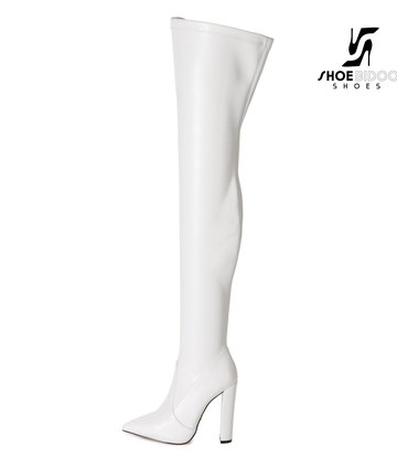 Giaro Giaro fashion thigh boots TRINKET in white matte