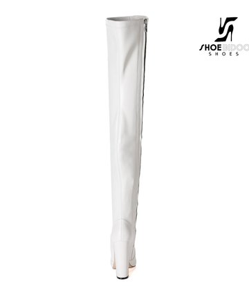 Giaro Giaro fashion thigh boots TRINKET in white matte