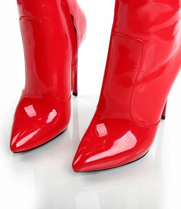 Giaro Red shiny Giaro "Elegance" knee boots - OUTLET