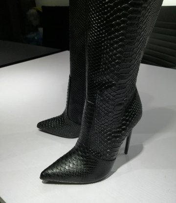 Giaro ZIRA | SNAKE BLACK | KNEE BOOTS | Italian Style -OUTLET