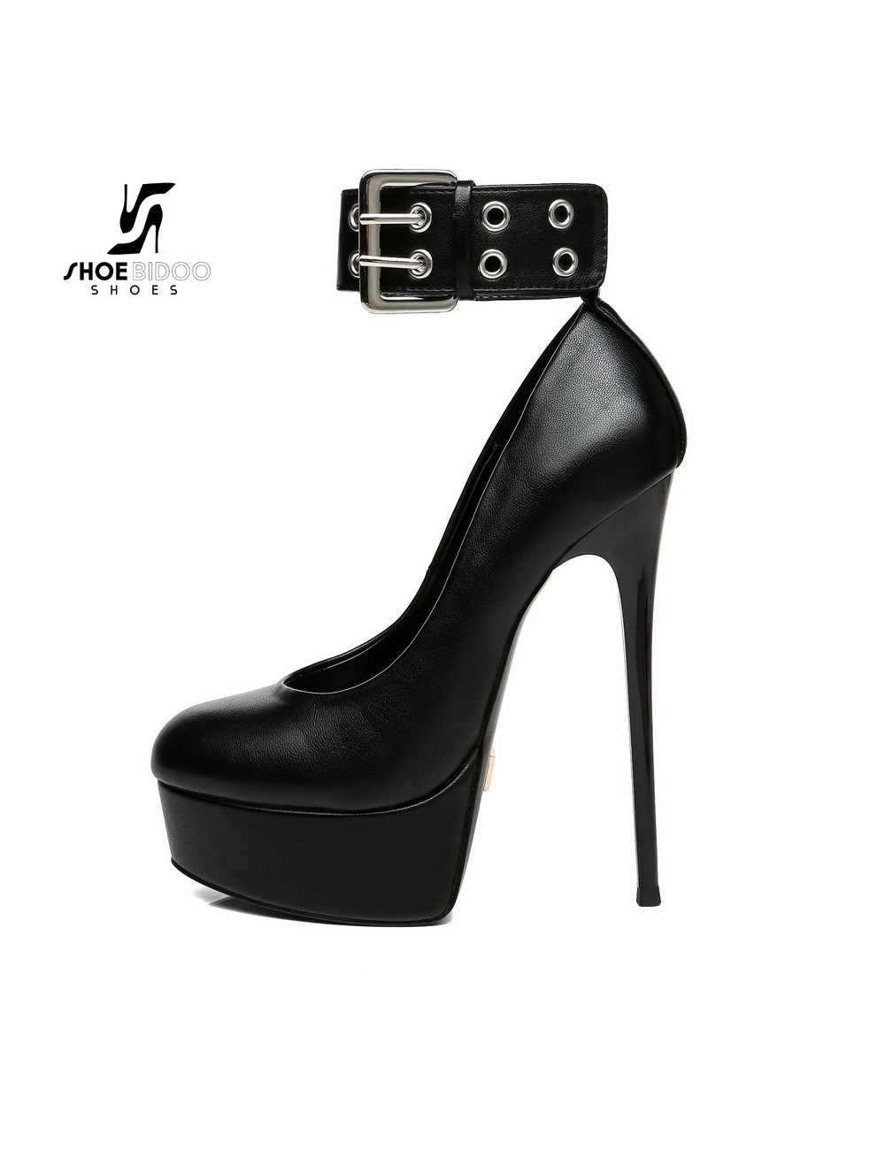 Giaro Black matte Giaro "Posessed" platform pumps with big belt