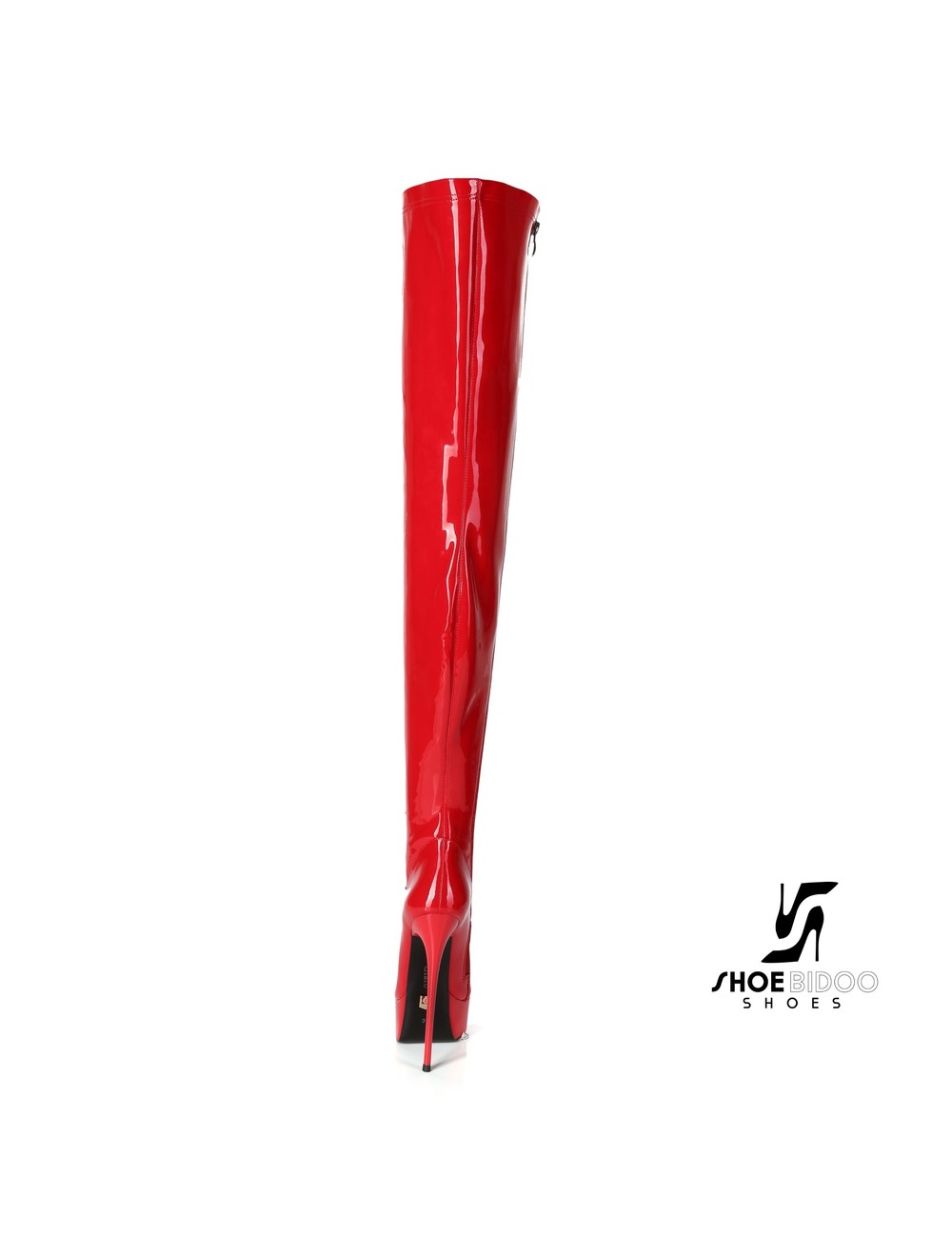 Giaro Red shiny lace-up ultra "Galana MOUCHARDE" thigh boots