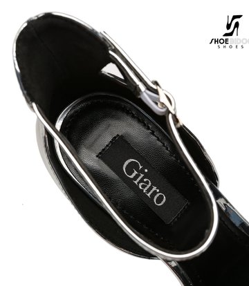 Giaro Silver Shiny Giaro MINA high ankle belt sandals