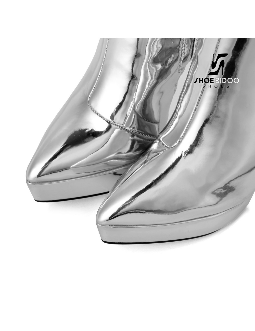 Giaro Giaro Platform knee boots SARAYA in Silver shiny