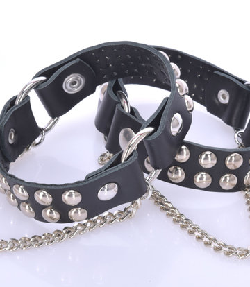 Sanctum Shoes LEDERSTIEFELGÜRTEL LEA - 2CM - EINZELKETTE - SCHWARZES NAPPA