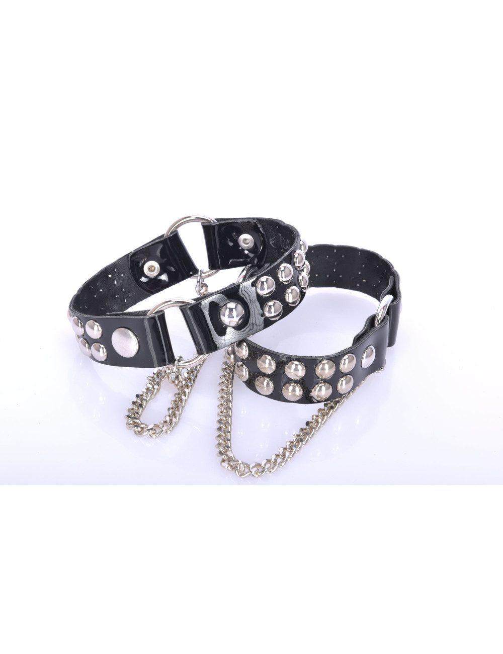 Sanctum Synthetic Leather SYNTHETIC BOOT BELT LEA - 2CM - SINGLE CHAIN - BLACK SHINY