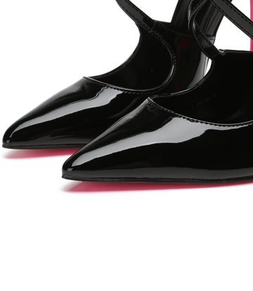 Giaro Giaro ZELAC BLACK SHINY STRAPPY PUMPS