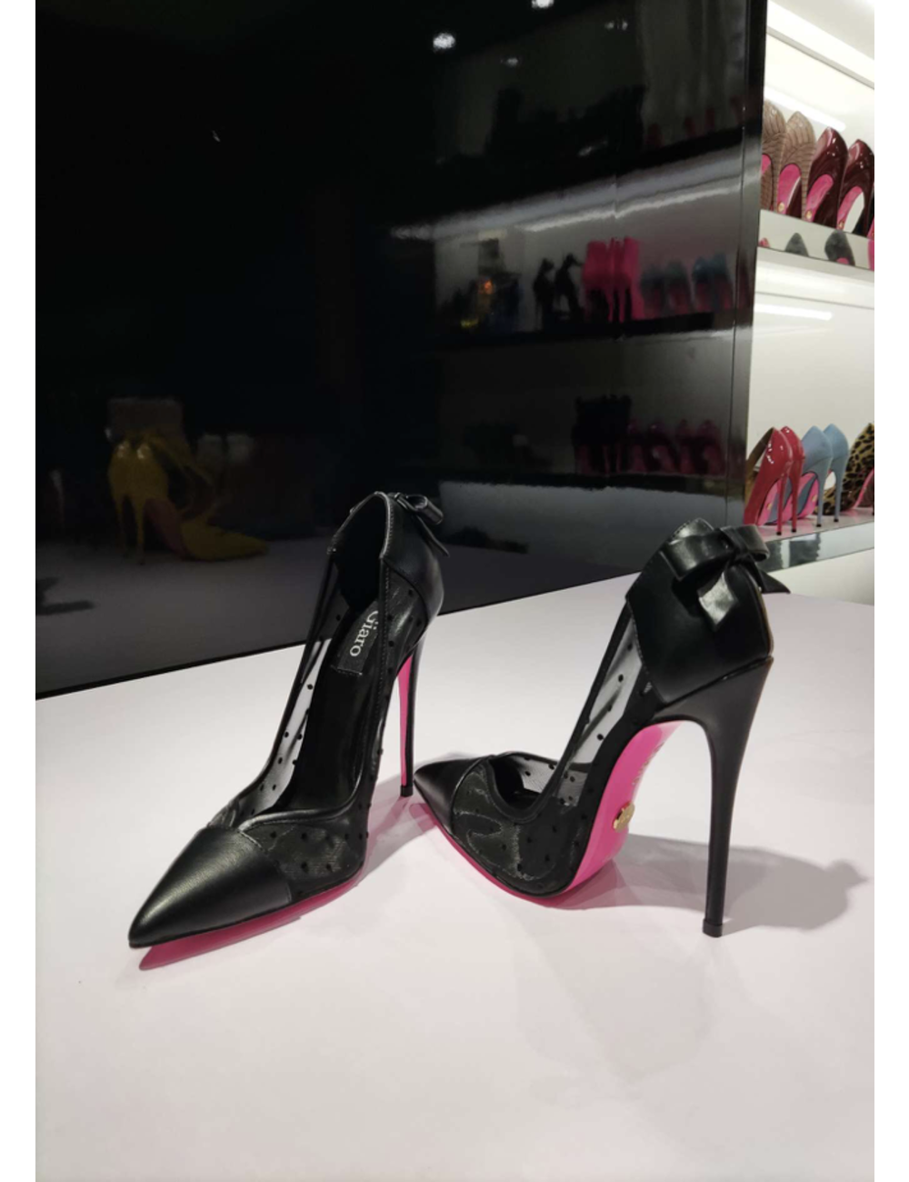 Giaro VIVIANNE BLACK MESH PU MESH PUMPS - Shoebidoo Shoes | Giaro high ...
