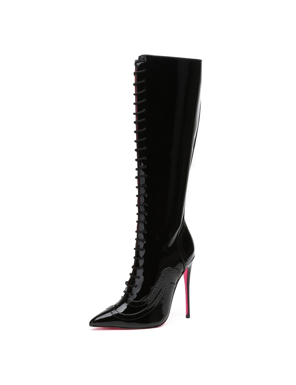 Giaro Giaro MILANA BLACK SHINY LACE KNEE BOOTS