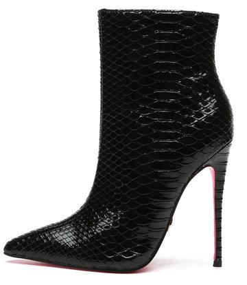 Giaro Giaro TALIA BLACK SNAKE ANKLE BOOTS