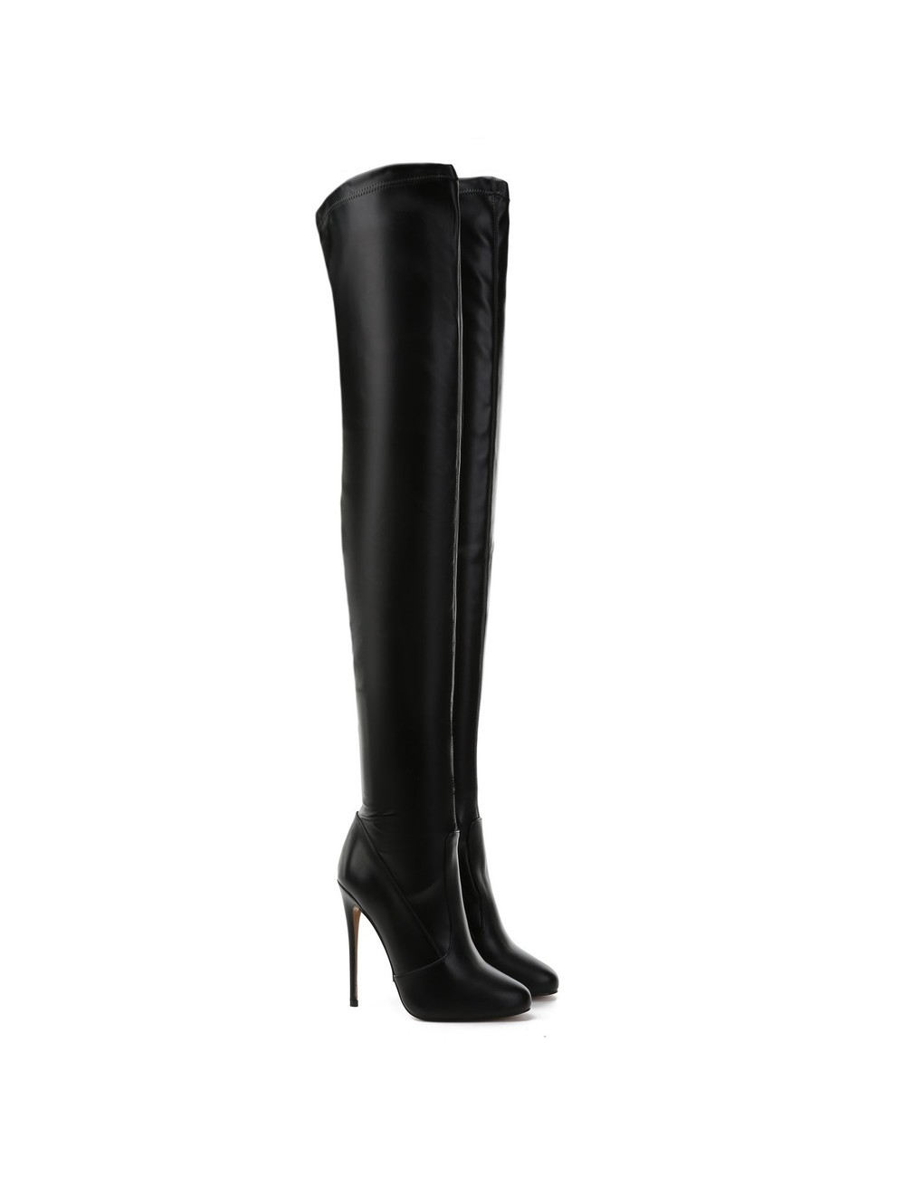 Giaro BELINDA BLACK MATTE THIGH BOOTS - Shoebidoo Shoes | Giaro high heels