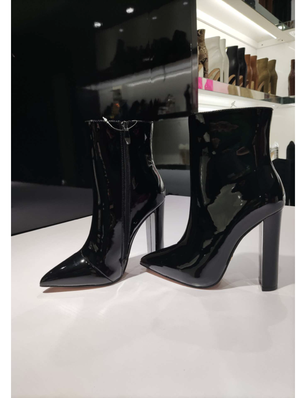 Giaro Giaro ALIA BLACK SHINY ANKLE BOOTS