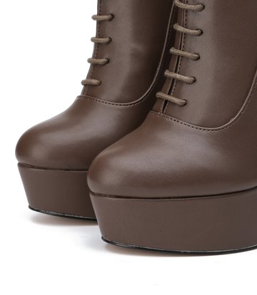 Giaro Giaro SADIE TAUPE MATTE OXFORD ANKLE BOOTS