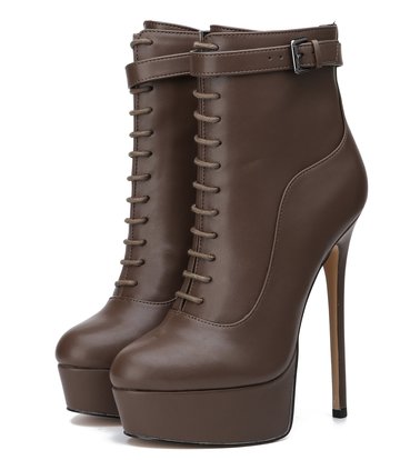 Giaro Giaro SADIE TAUPE MATTE OXFORD ANKLE BOOTS