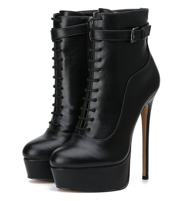 Giaro Giaro SADIE BLACK MATTE OXFORD ANKLE BOOTS