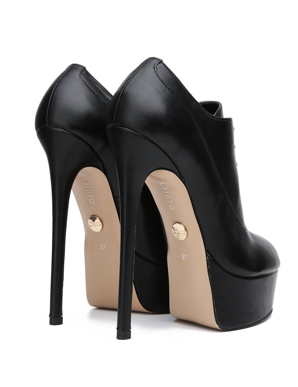 Giaro SASSY BLACK MATTE OXFORD PUMPS - Shoebidoo Shoes | Giaro high heels