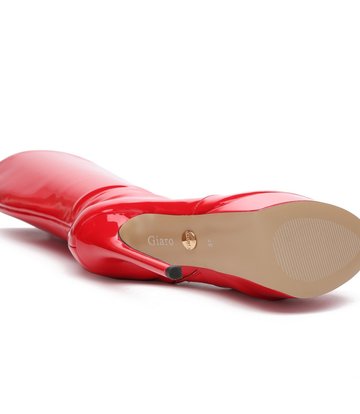 Giaro Giaro STACKSTAND ROOD GLANZEND KNIESTIEFEL