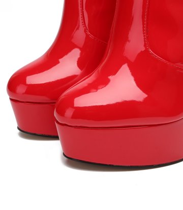 Giaro Giaro STACKSTAND ROT GLÄNZEND KNIESTIEFEL
