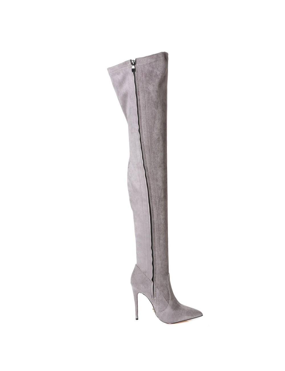 Giaro ARABELLA | GREY VELOUR | THIGH BOOTS | Italian Style