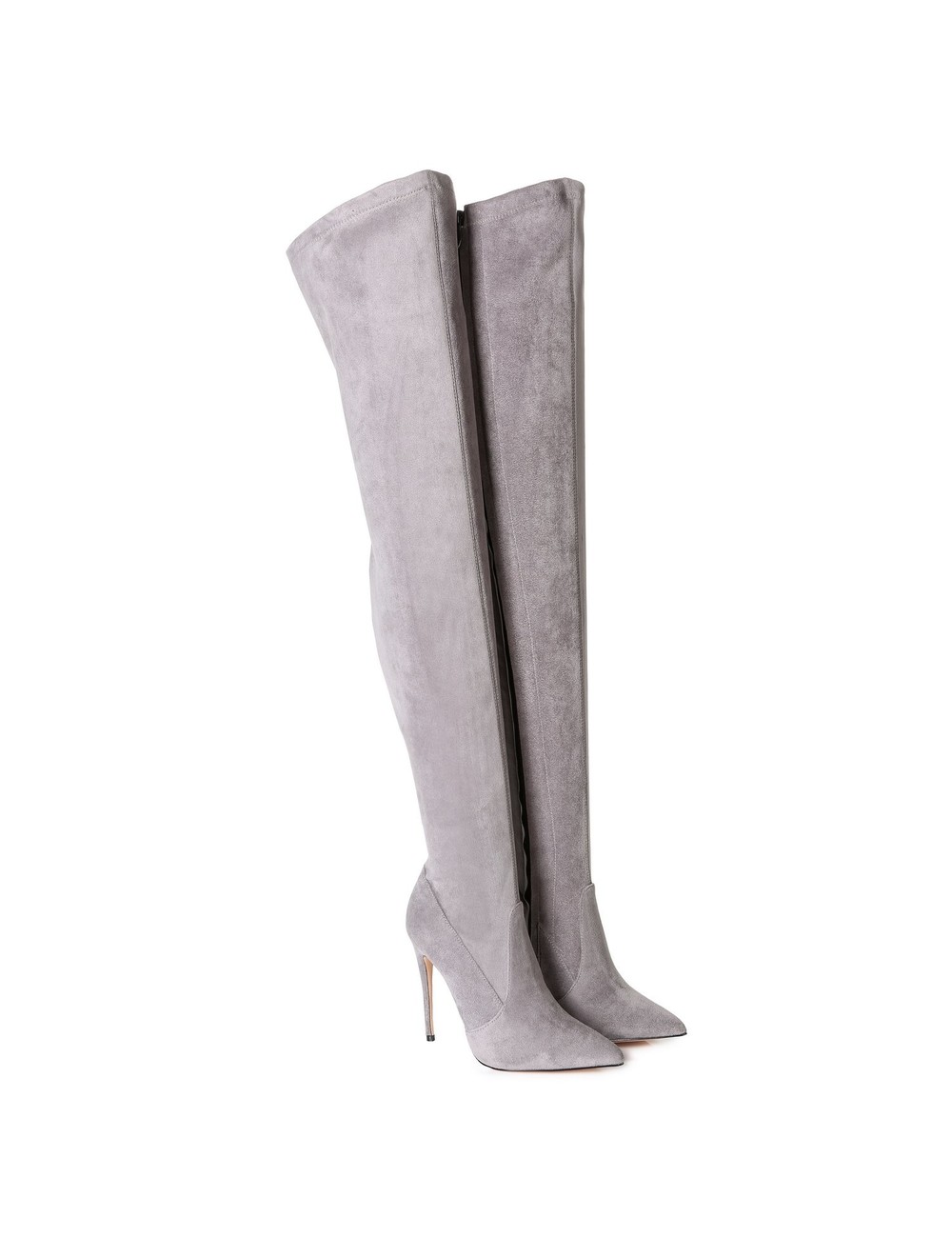 Giaro ARABELLA | GREY VELOUR | THIGH BOOTS | Italian Style