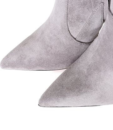 Giaro ARABELLA | GRAUES VELOUR | Oberschenkelstiefel | Italienischer Stil