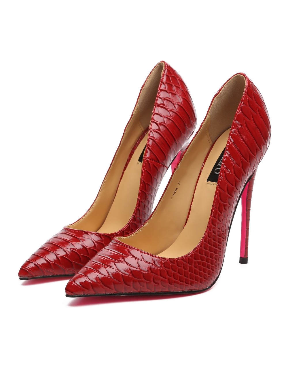 Giaro Giaro TAYA RED SNAKE PUMPS