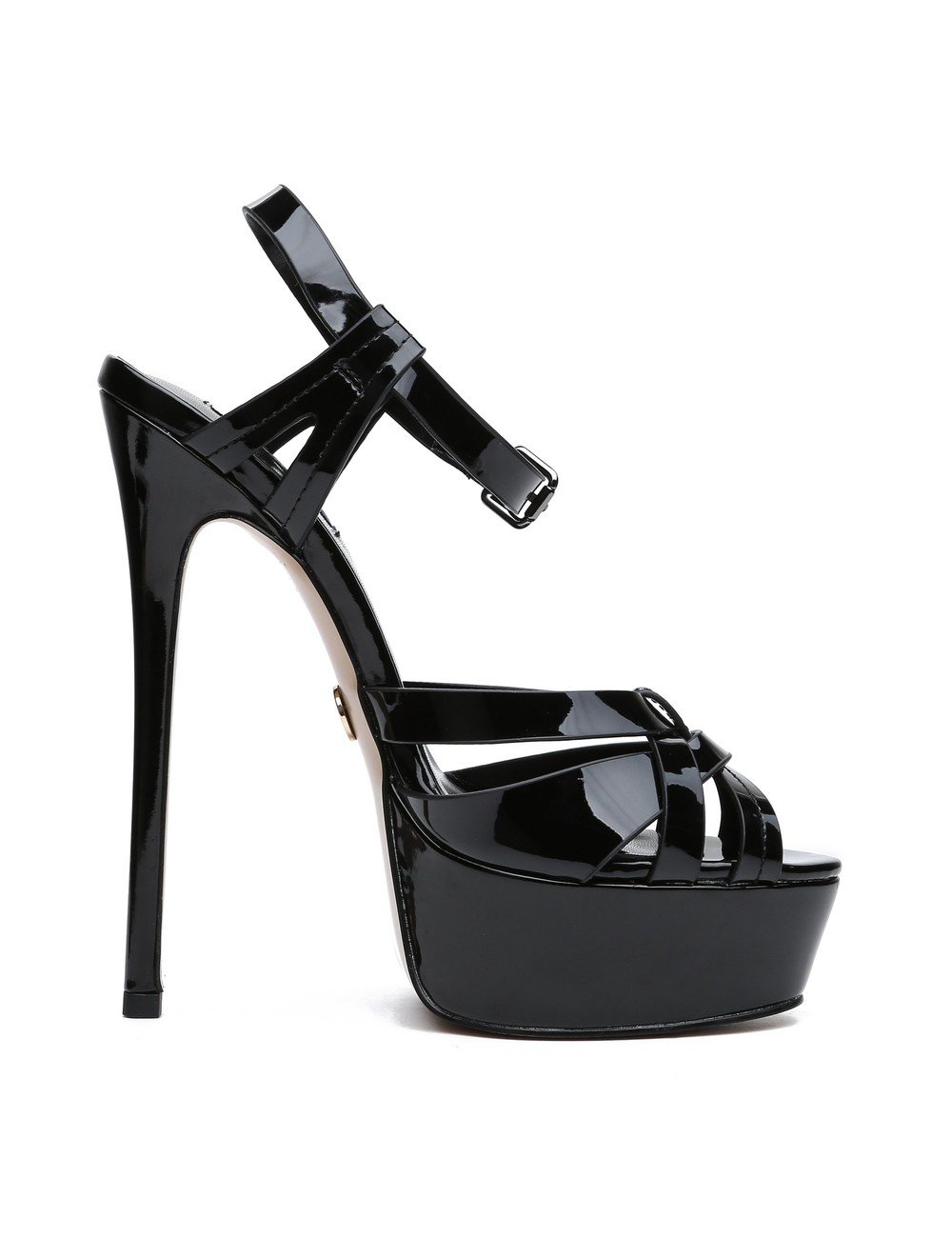Giaro KORI BLACK SHINY SANDALS - Shoebidoo Shoes | Giaro high heels