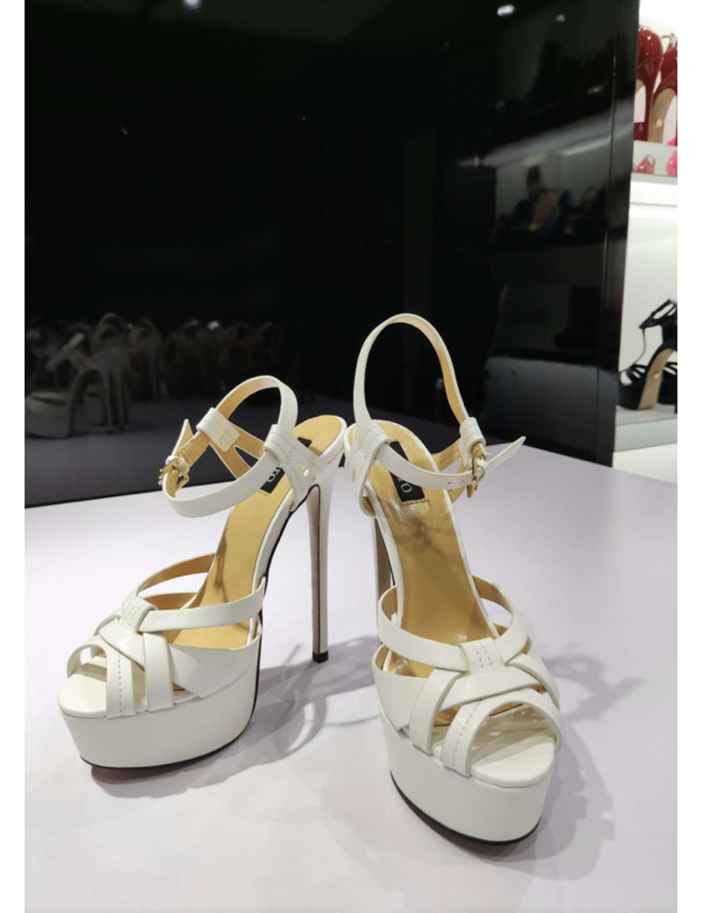 Giaro KORI WHITE MATTE SANDALS - Shoebidoo Shoes | Giaro high heels