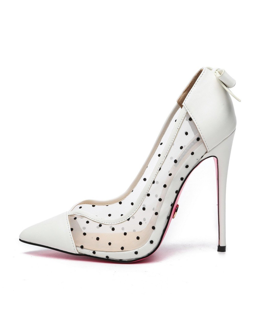 Giaro Giaro VIVIANNE WHITE MESH PU PUMPS