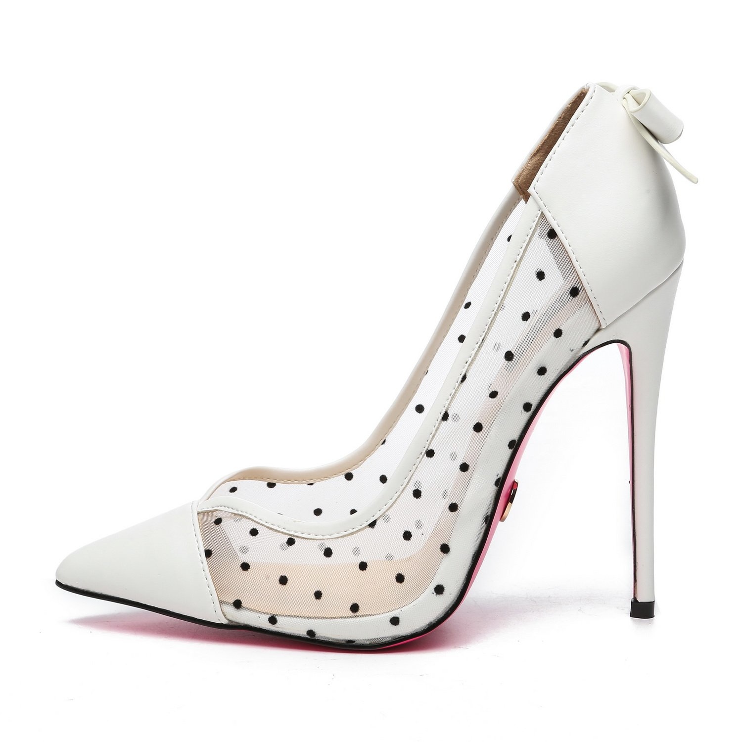 Giaro VIVIANNE WHITE MESH PU PUMPS - Shoebidoo Shoes | Giaro high heels