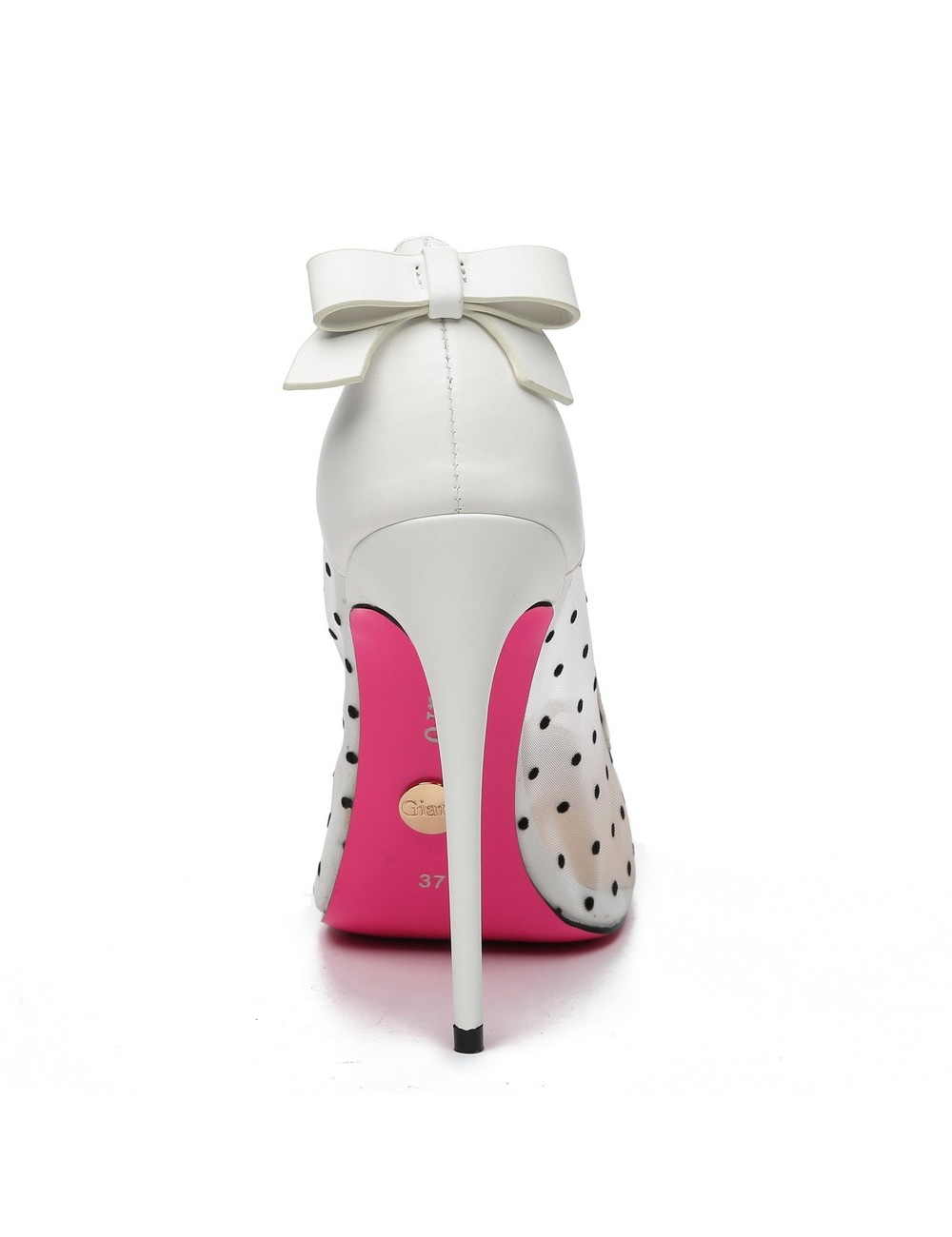 Giaro Giaro VIVIANNE WHITE MESH PU PUMPS