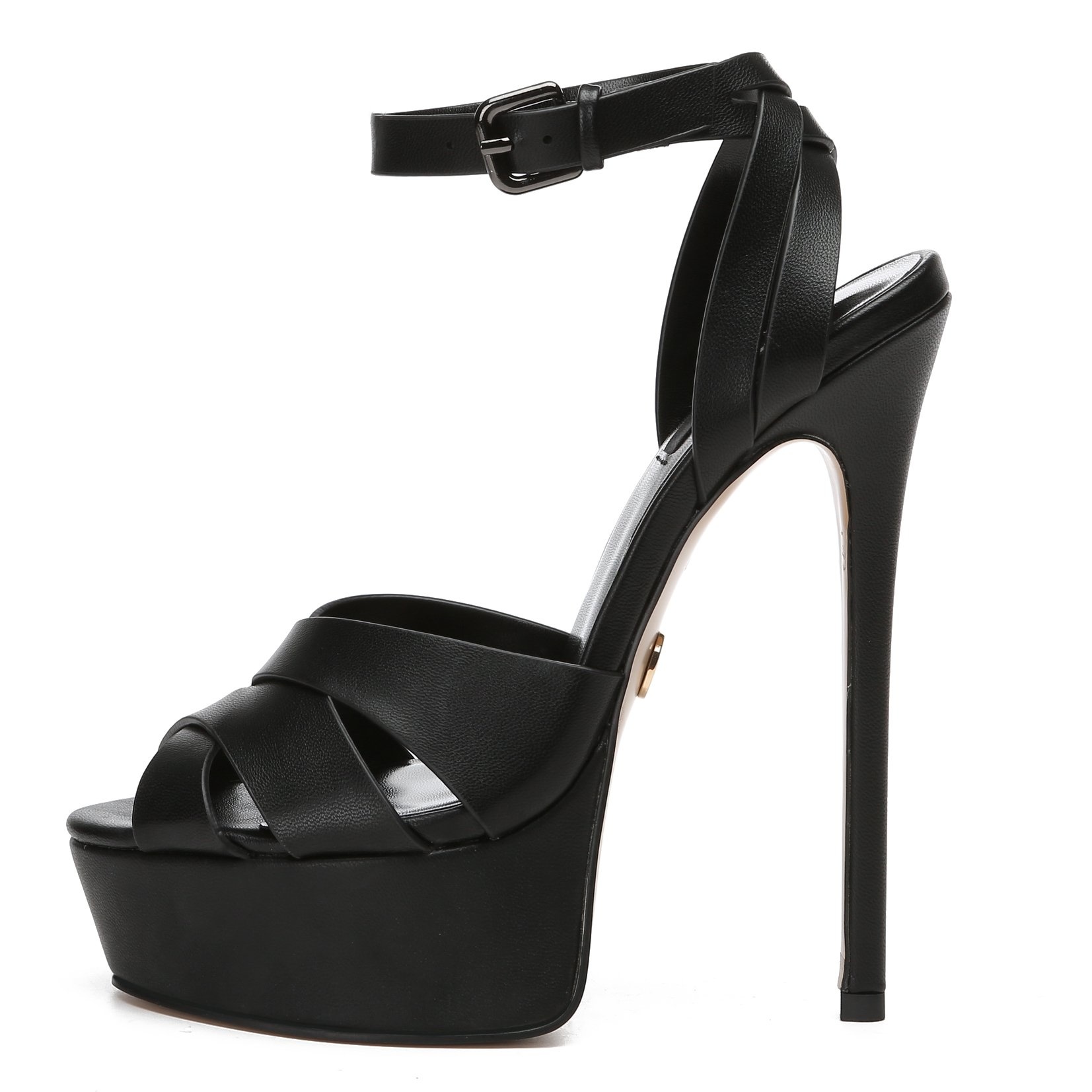 Giaro KROSS BLACK MATTE SANDALS - Shoebidoo Shoes | Giaro high heels