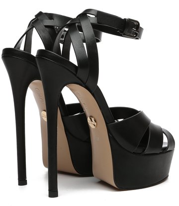 Giaro Giaro KROSS BLACK MATTE SANDALS