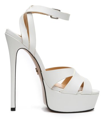 Giaro Giaro KROSS WHITE MATTE STRAPPY SANDALS