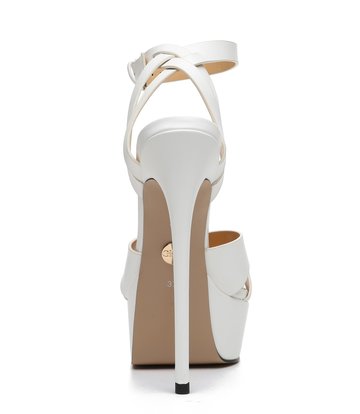 Giaro Giaro KROSS WHITE MATTE STRAPPY SANDALS